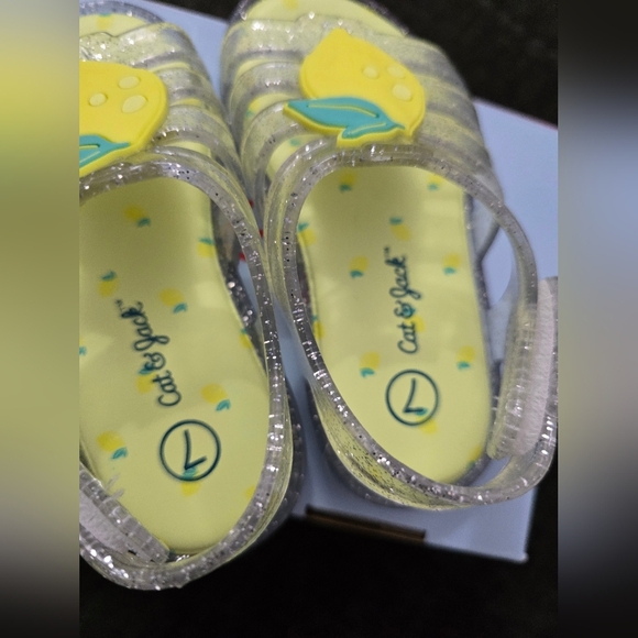 Cat & Jack Lemon-Themed Kids Sandals with Clear Straps - Picture 4 of 9